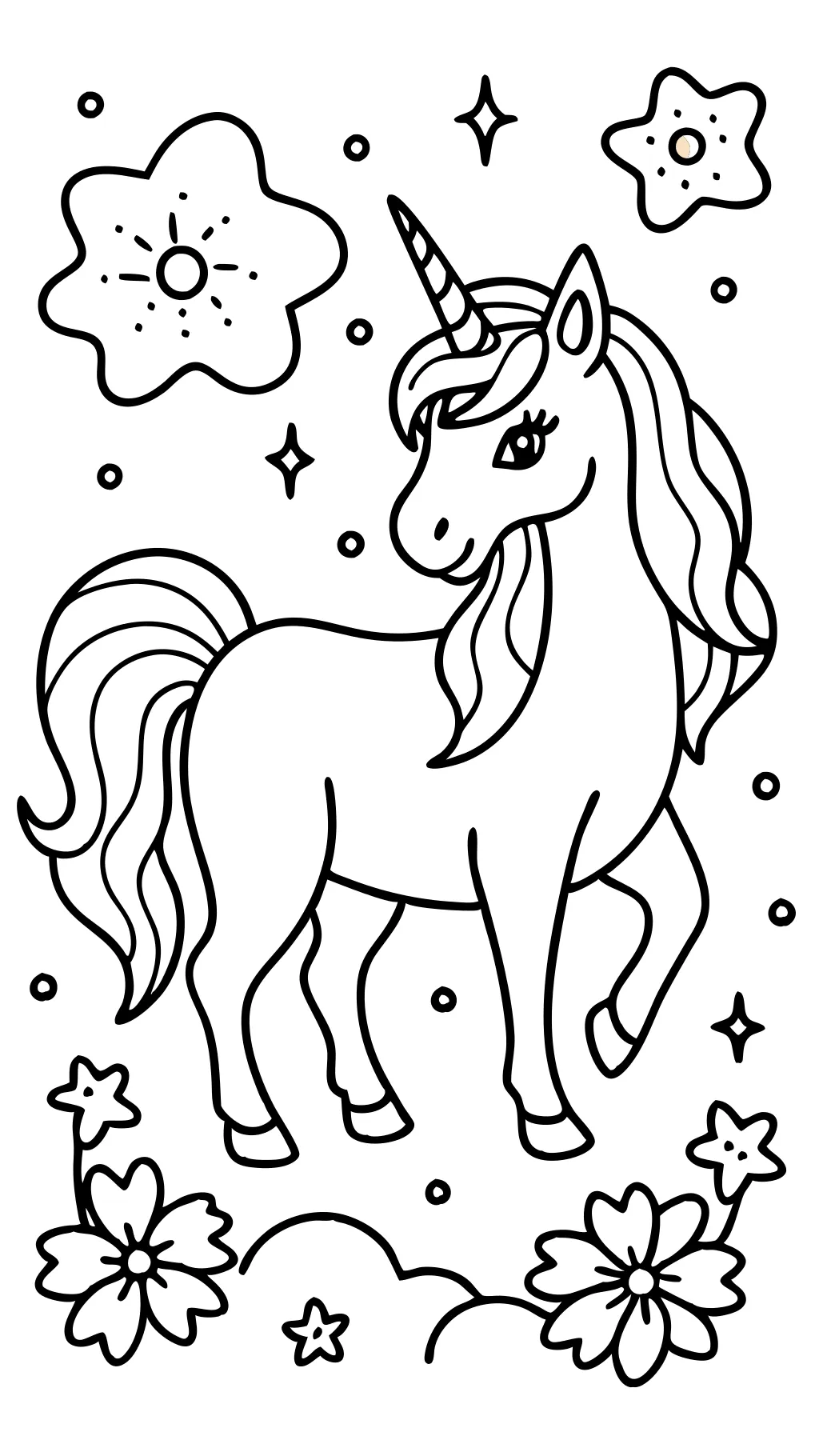 coloring page unicorn